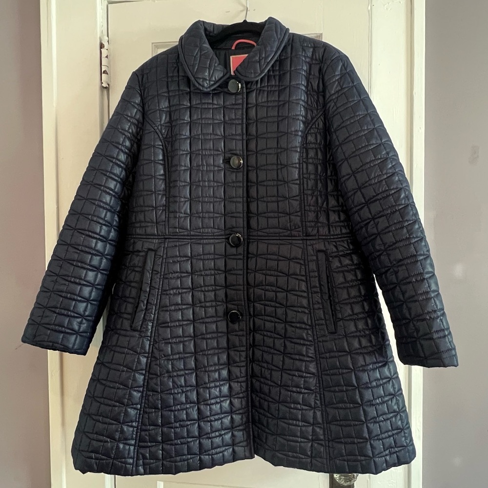 Kate Spade, Navy Quilted Coat